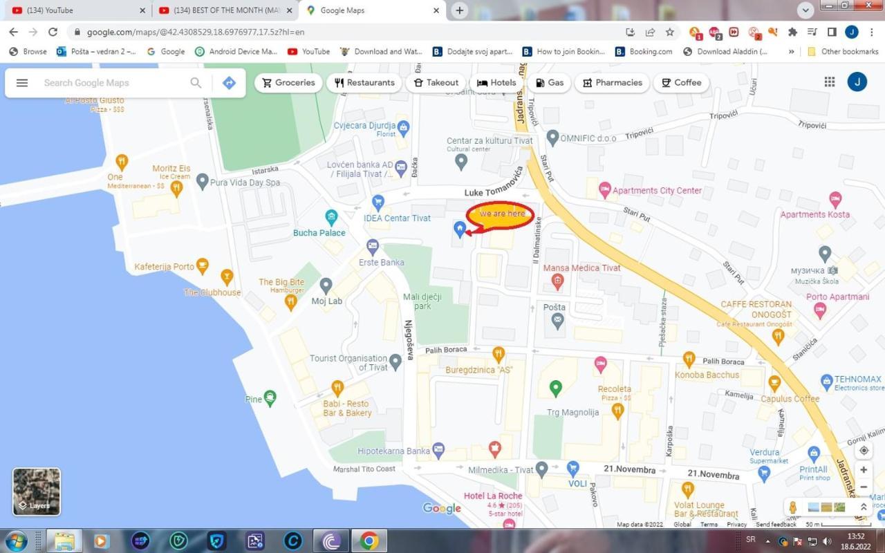 Apartmani Ana Tivat Zewnętrze zdjęcie